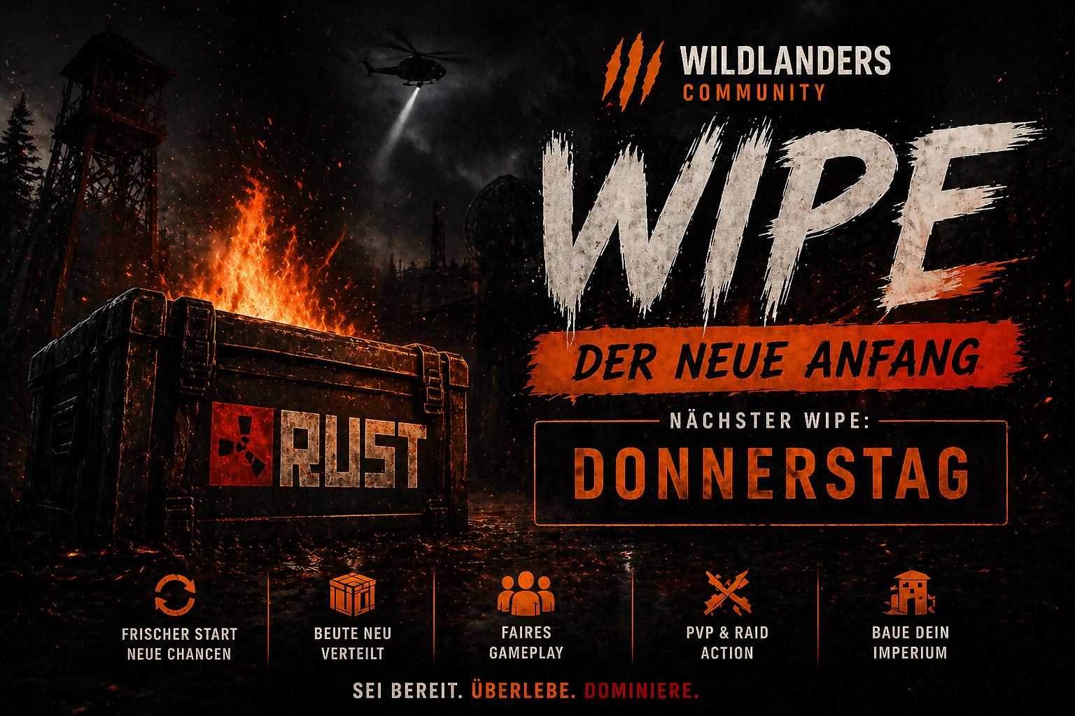 Nächster Wipe Donnerstag 18:00